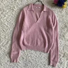 AURALEE/オーラリー BABY ALPACA POLO ピンクのサムネイル