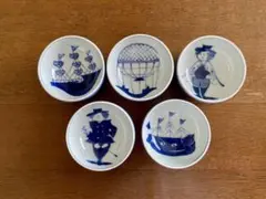 青花　しん窯　南蛮人　ゴブレット5客　小皿5客　　合計10客 青花 しん窯 南蛮人 ゴブレット5客 小皿5客 合計10客