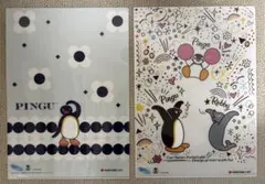 ピングー　A4 クリアファイル　住友生命　2種