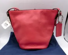 B【未使用品】　COACH　コーチ　バケツ型　バッグ　ショルダーバッグ　レザー