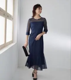 ドリードール バックリボンマーメイドドレス S 結婚式　お呼ばれドレス