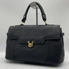 【美品】sealskin アザラシ トップハンドル ハンドバッグ レディース