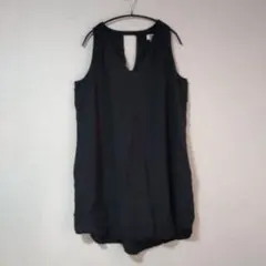 OLD NAVY【XL】シンプル ノースリーブ Vネックワンピース ブラック