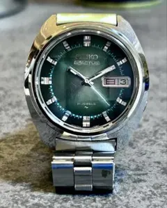 SEIKO5 Actus 自動巻き グリーン文字盤21石 ヴィンテージ 稼働品