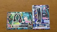 アイカツカード 初音ミク ブーツ インカム 2枚セット