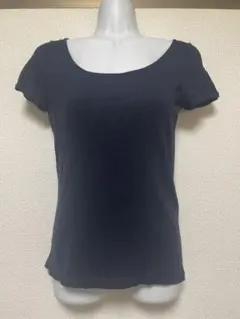 Real Riche ダークネイビー 半袖ニット 40