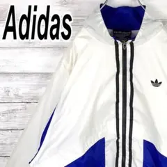 アディダス ナイロン ブルゾン 90s 万国旗タグ ヴィンテージ スリーライン