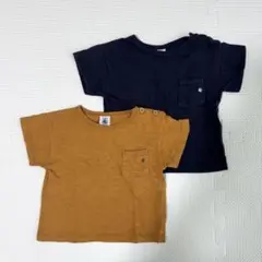PETIT BATEAU Tシャツ2枚セット 18m/81cm
