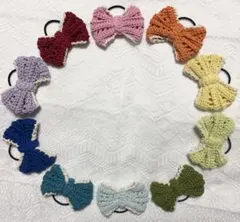 リボンヘアゴム◎ローズピンク┊︎かぎ針編み