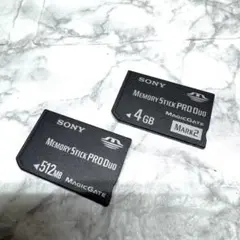 PSP用 メモリースティック PRO Duo 4GB / 512MB 2枚セット