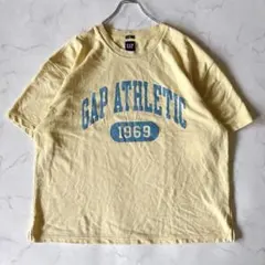 ビッグサイズ GAP ギャップ Tシャツ 半袖 1969 ATHLETIC 黄
