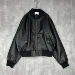 最終値下げ　bleme PU合皮　ダブルジップ MA-1 ボンバージャケット　S