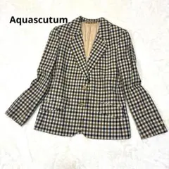 希少✨アクアスキュータム イングランド製 金ボタン テーラード ジャケット