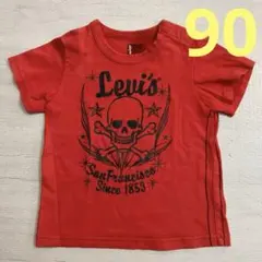 Levi's リーバイス 赤 Tシャツ 90 スカルデザインのサムネイル