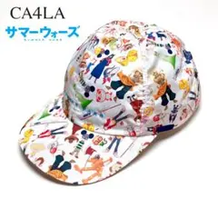新品タグ付き CA4LA×サマーウォーズ キャラ 総柄 キャップのサムネイル