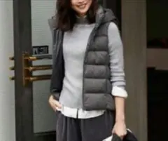 UNIQLO　ユニクロ　レディース　ダウン　ストレッチ　ニット　ベスト　S
