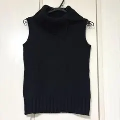 日本製　VOICEMAIL ブラックニットベスト 38