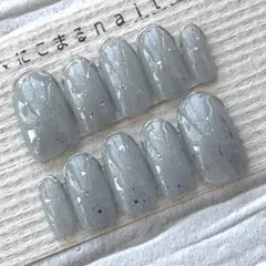 メルカリ便 ネイルチップ 現品 マグネット シンプル ミラー ネイルNO.257