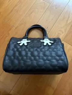 アリーム areeam ミッキー キルティング ミニボストンバッグ　ブラック