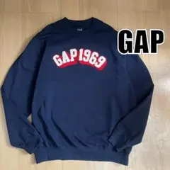 GAP スウェット アーチロゴ 1969 ネイビー L ギャップ