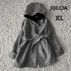 ジョルシア　毛混フーディージャケットコート（XL）大きいサイズ2ウェイアウター