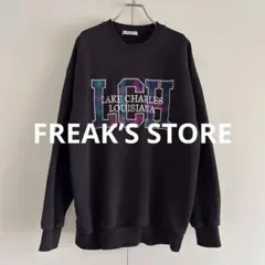 フリークスストア スウェット トレーナー XL相当 ブラック LCH ロゴ刺繍