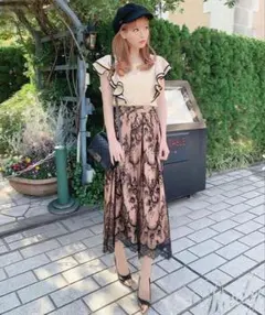 【新品未使用・タグ有】Rady　レーススカート　ロングスカート　ピンク　Sサイズ