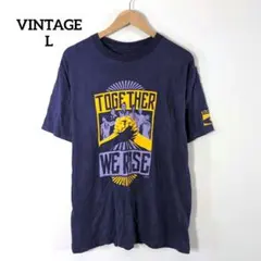 USAヴィンテージ⭐SEIU 企業ロゴ 半袖Tシャツ パープル Lサイズ