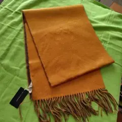 新品カシミヤ100% INTERMODEインターモード川辺マフラー オレンジ系