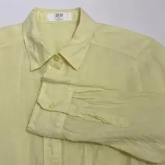 UNIQLO 長袖シャツ イエロー Mサイズ