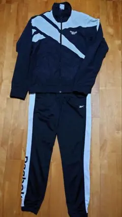 Reebok ジャージ上下セット ブラック/ホワイト