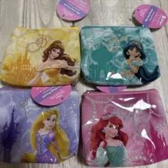 ディズニープリンセス ミニポーチ 4点セット　ダイソー