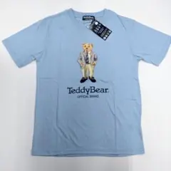 新品タグ付き　サックスブルー　くま　テディベア　Tシャツ　Mサイズ
