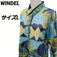 【新品未使用】WINDEL　レースカーディガン　幾何学柄 ロングカーディガン