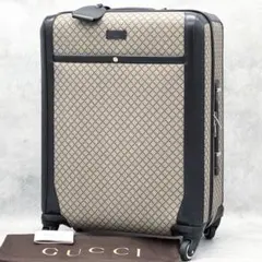 美品 GUCCI キャリーケース スーツケース ディアマンテ PVC × レザーのサムネイル