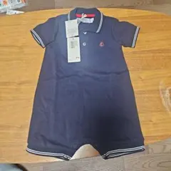 ​【新品タグ付】プチバトー ポロロンパース 18m 81cm ネイビー