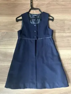 familiar （美品)ネイビー ジャンパースカート