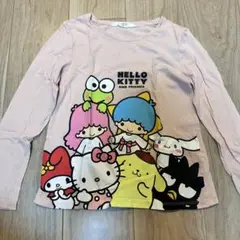ハローキティ マイメロ バツ丸くん シナモン ポムポムプリン ピンク 長袖シャツ