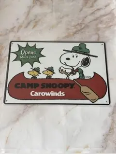 ブリキ看板 CAMP SNOOPY Carowinds インテリア雑貨