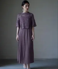 DRESS+ パーティードレス パープル