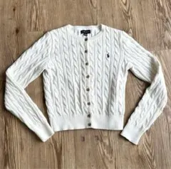 RALPHLAUREN ケーブル編みカーディガン　M相当