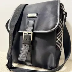 BURBERRY BLACK LABEL ノバチェック ショルダーバッグ 黒