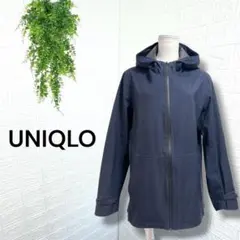 5505【UNIQLO】ブロックテックパーカー 撥水防水 レインウェア ネイビーのサムネイル