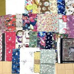 コットンはぎれ生地　花、動物かわいい柄まとめ売り　80サイズ　約3.6kg