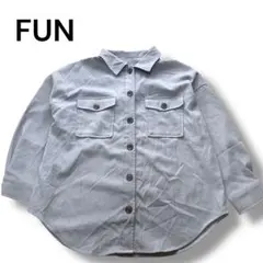 FUN ファン　コーデュロイ長袖シャツ　グレー　M
