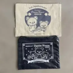 【非売品】リラックマ Denim House フラットポーチ&コットンミニトート