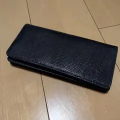 CROIX ROYAL クロコ型押しレザー 長財布 メンズ NAVYのサムネイル