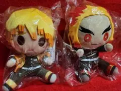 鬼滅の刃　我妻善逸　煉獄杏寿郎　ちょこのっこぬいぐるみ　一番くじ