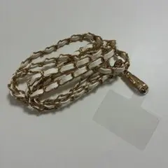 스마트 폰 숄더 스트랩 체인 화이트 골드