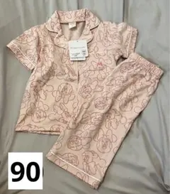 ミッキー　ディズニー　ミニー　パジャマ 90 ハート　総柄　しまむら　バルーン